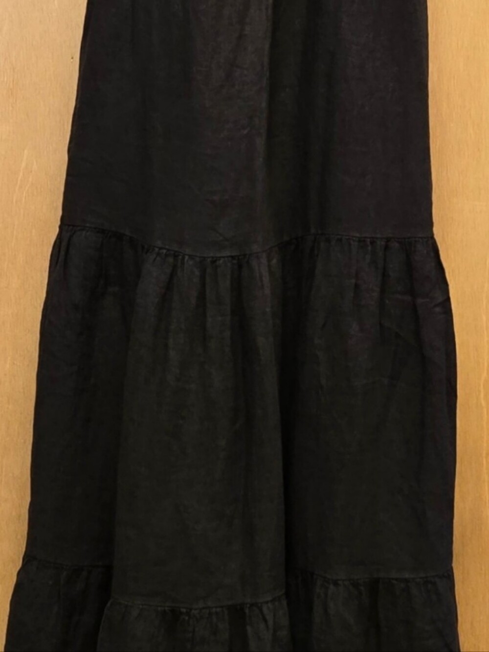 Beachwood Alma Dress Noir Black One Size Linen NWT - Picture 4 of 8